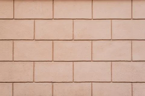 Light orange brickwork texture. close-up photo Stock Photos