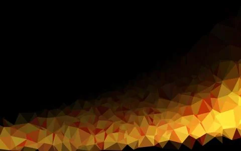 Light Orange vector abstract polygonal cover. Stock Illustration