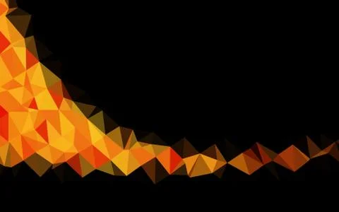Light Orange vector abstract polygonal cover. 库存插图