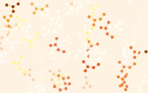 Light Orange vector backdrop with artificial intelligence data. Stock Illustration