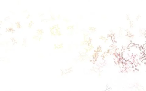 Light Orange vector backdrop with artificial intelligence data. Stock Illustration