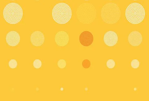 Light Orange vector backdrop with dots. Illustrazione stock