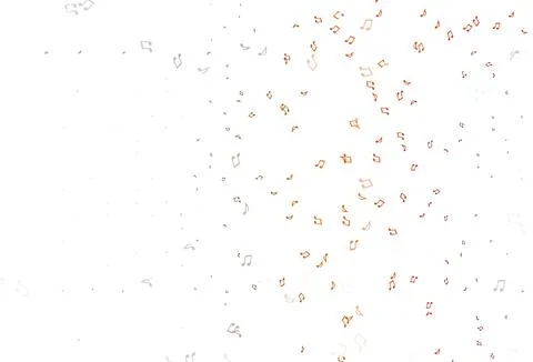 Light Orange vector backdrop with music notes. Stock Illustration