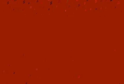 Light Orange vector backdrop with music notes. Stock Illustration