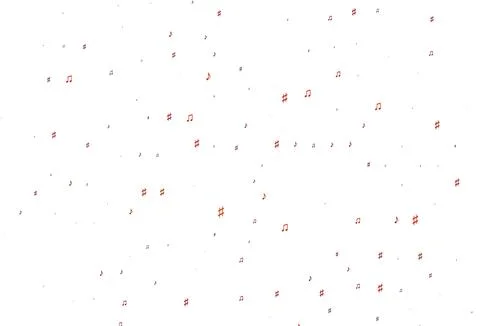 Light Orange vector backdrop with music notes. Illustrazione stock