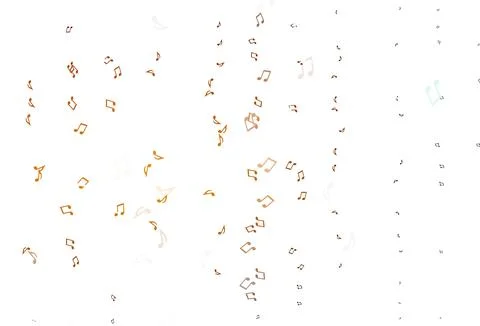 Light Orange vector backdrop with music notes. Illustrazione stock