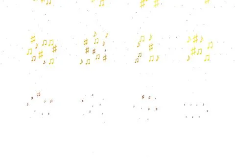 Light Orange vector backdrop with music notes. Illustrazione stock