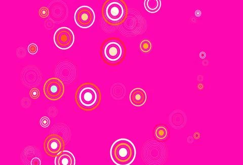 Light Orange vector background with bubbles. Illustrazione stock
