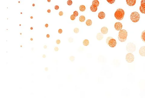 Light Orange vector background with bubbles. 스톡 일러스트