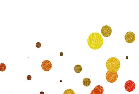 Light orange vector background with bubbles. Stock Illustration