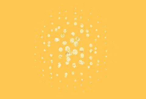 Light Orange vector background with bubbles. Stock Illustration
