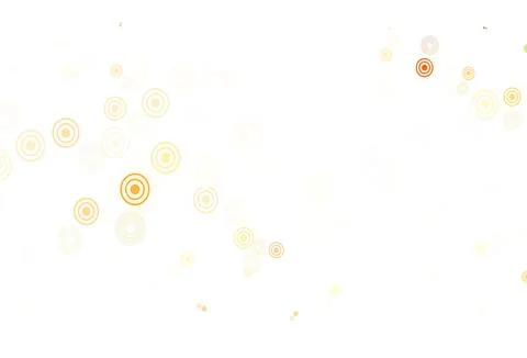 Light Orange vector background with bubbles. Illustrazione stock