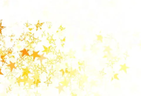 Light Orange vector background with colored stars. Stock Illustration
