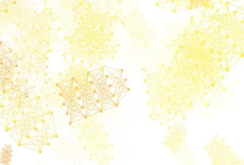 Light Orange vector background with forms of artificial intelligence. Stockillustratie