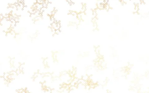 Light Orange vector background with forms of artificial intelligence. Illustrazione stock