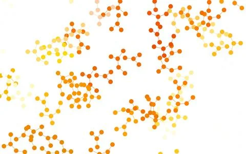 Light Orange vector background with forms of artificial intelligence. Stock Illustration