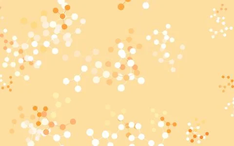 Light Orange vector background with forms of artificial intelligence. イラスト素材