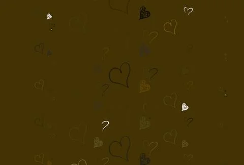 Light Orange vector background with hearts. Stock Illustration