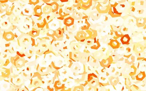 Light Orange vector background with hexagons. Illustrazione stock