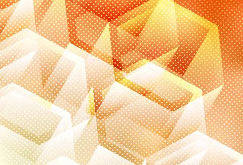 Light Orange vector background with hexagons. Stock Illustration