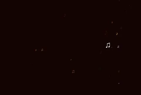 Light Orange vector background with music symbols. Illustrazione stock