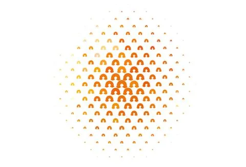 Light Orange vector background with rainbow symbols. Stock Illustration