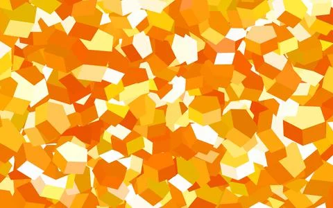 Light Orange vector background with set of hexagons. Stock Illustration
