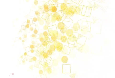 Light Orange vector background with triangles, circles, cubes. Stock Illustration