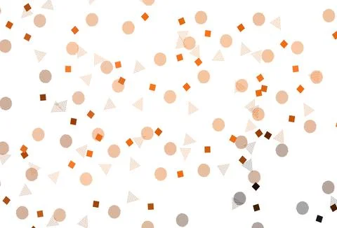 Light Orange vector background with triangles, circles, cubes. Stock Illustration