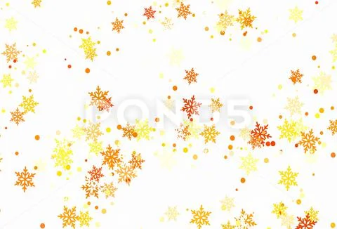 Light Orange vector background with xmas snowflakes.: Royalty Free