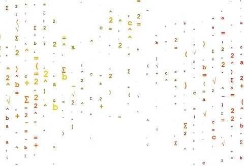 Light Orange vector cover with math elements. Illustrazione stock