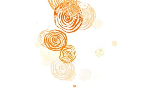 Light Orange vector doodle pattern with roses. Stock Illustration