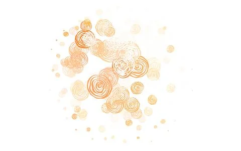 Light Orange vector doodle pattern with roses. Stock Illustration