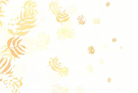 Light Orange vector elegant pattern with leaves. Stock Illustration