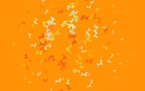 Light Orange vector elegant pattern with branches. Stock Illustration