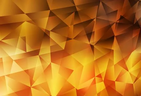 Light Orange vector gradient triangles template. Illustrazione stock