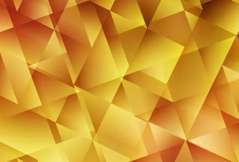 Light Orange vector gradient triangles template. Illustrazione stock