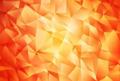 Light Orange vector gradient triangles texture. Stock Illustration