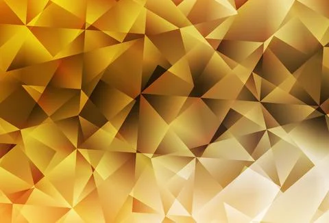 Light Orange vector gradient triangles pattern. Stock Illustration