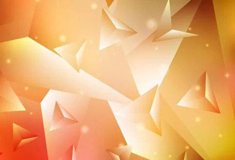 Light Orange vector gradient triangles pattern. Stock Illustration