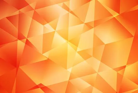 Light Orange vector gradient triangles texture. Stock Illustration