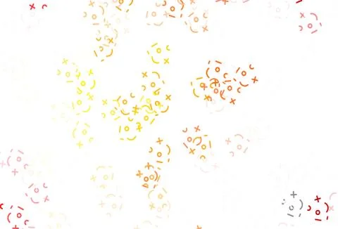 Light Orange vector layout with algebra elements. Stockillustratie