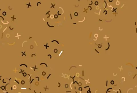 Light Orange vector layout with algebra elements. 스톡 일러스트