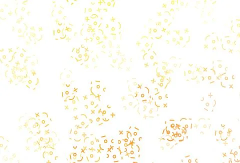 Light Orange vector layout with algebra elements. 스톡 일러스트