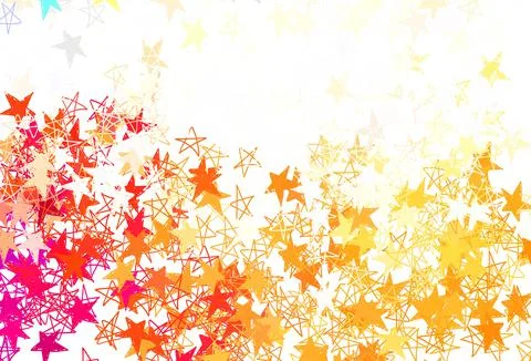 Light Orange vector layout with bright stars. Stock Illustration