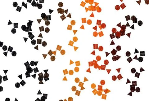 Light Orange vector layout with circles, lines, rectangles. Stock Illustration