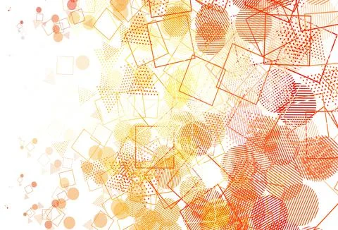Light Orange vector layout with circles, lines, rectangles. 스톡 일러스트