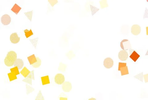 Light Orange vector layout with circles, lines, rectangles. Stock Illustration