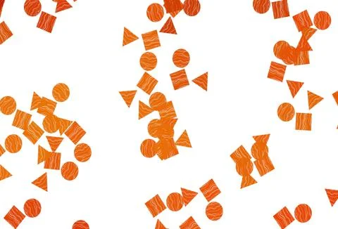 Light Orange vector layout with circles, lines, rectangles. 스톡 일러스트