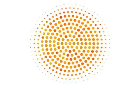 Light Orange vector layout with hexagonal shapes. Stock Illustration